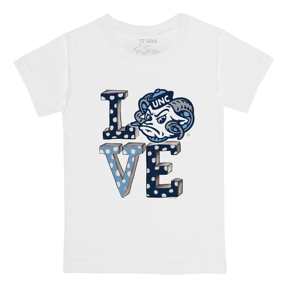 North Carolina Tar Heels LOVE Kid's Tee Shirt