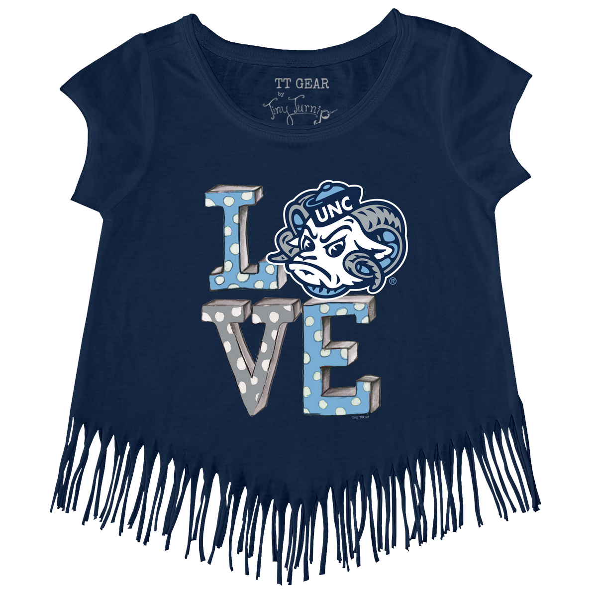 North Carolina Tar Heels LOVE Fringe Tee