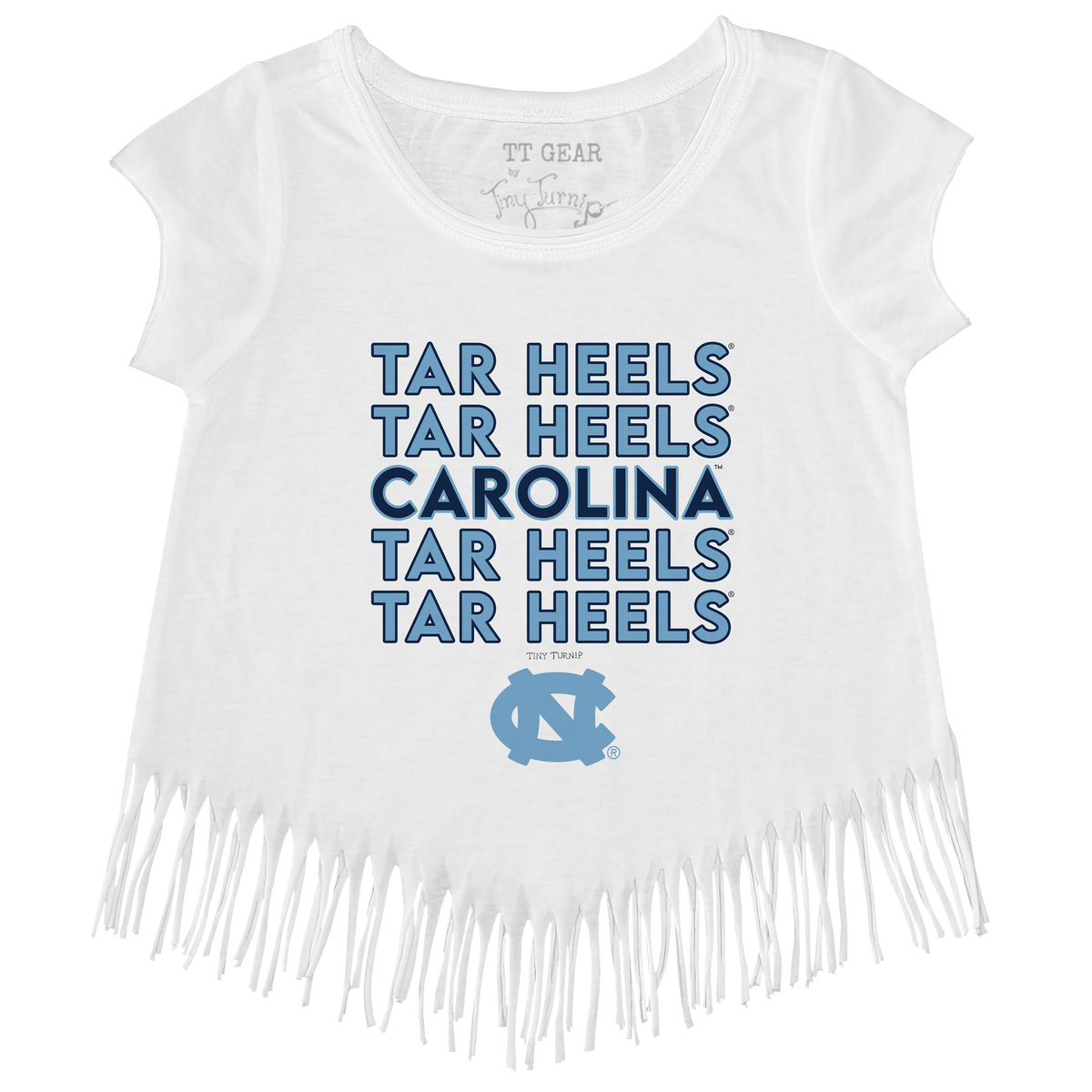 North Carolina Tar Heels Stacked Fringe Tee