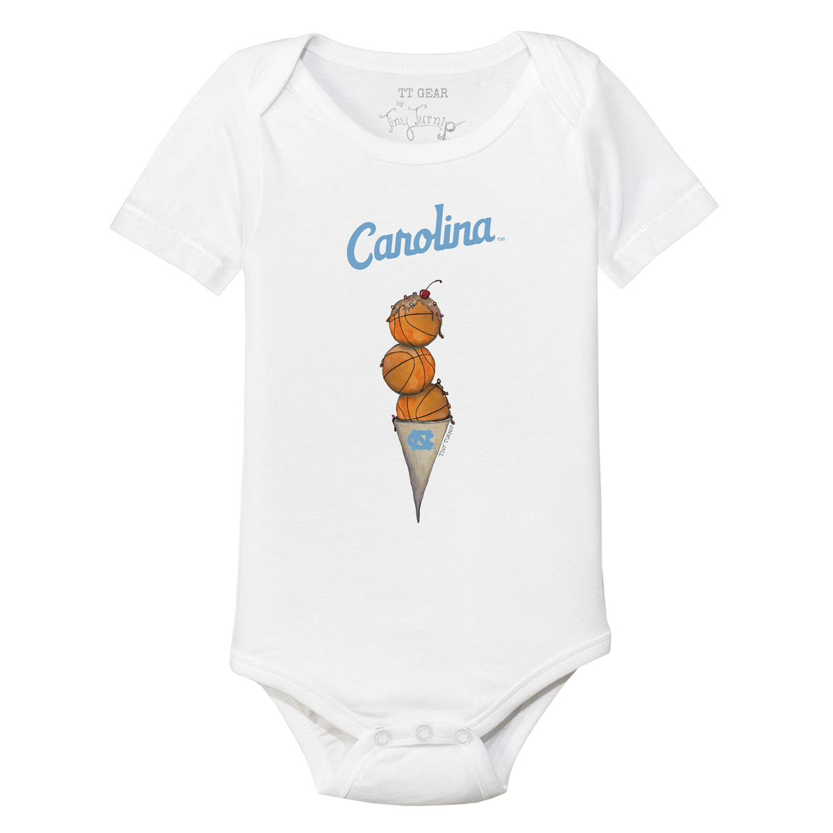 North Carolina Tar Heels Basketball Triple Scoop Short Sleeve Snapper