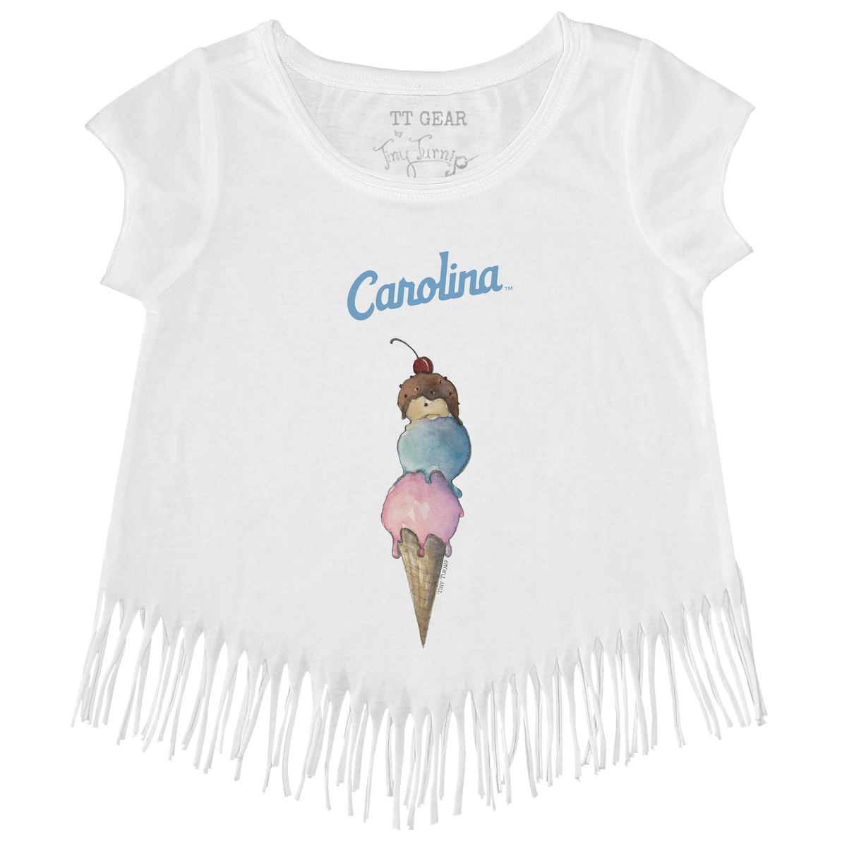 North Carolina Tar Heels Triple Scoop Fringe Tee