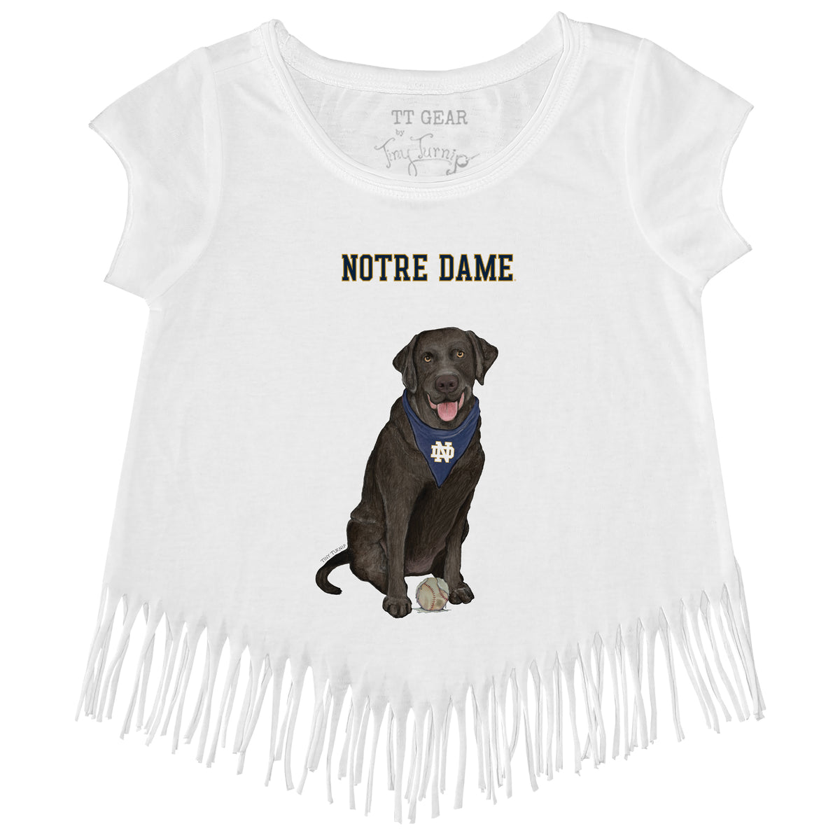 Notre Dame Fighting Irish Black Labrador Retriever Fringe Tee