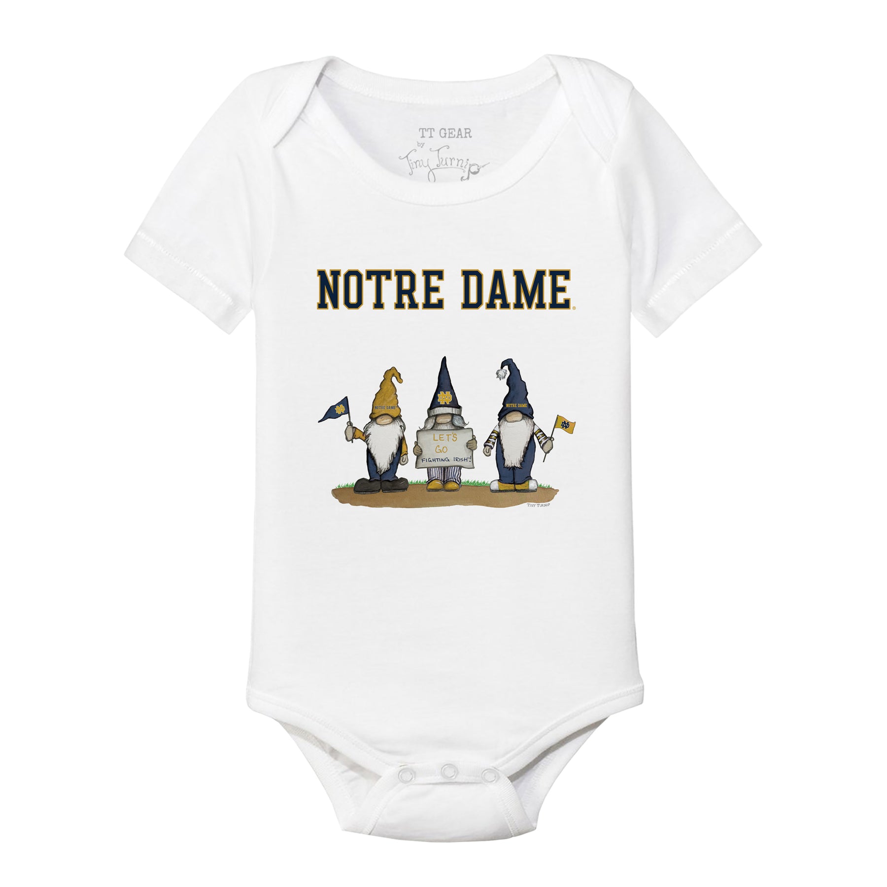 Notre Dame Fighting Irish Gnomes Short Sleeve Snapper