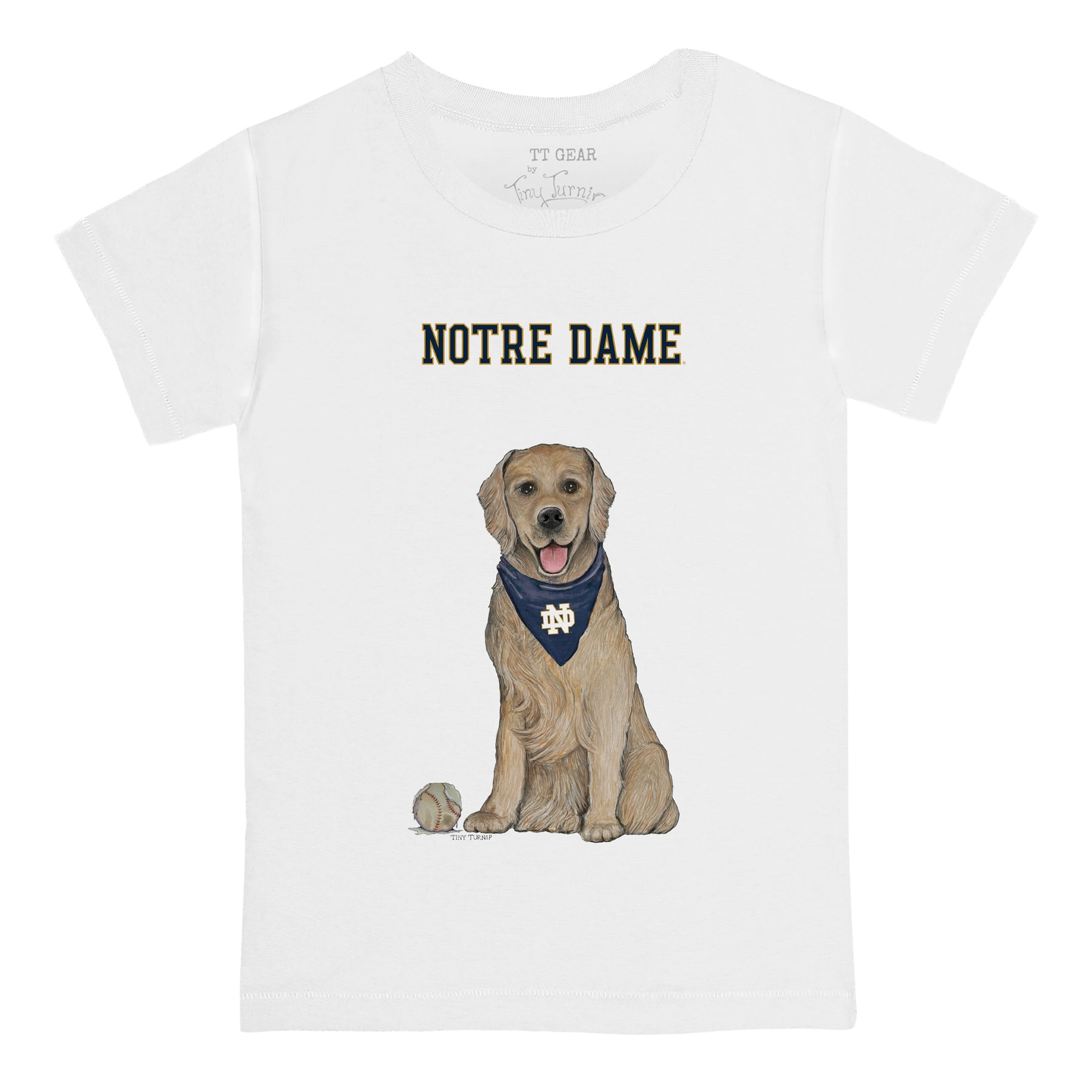 Notre Dame Fighting Irish Golden Retriever Tee Shirt