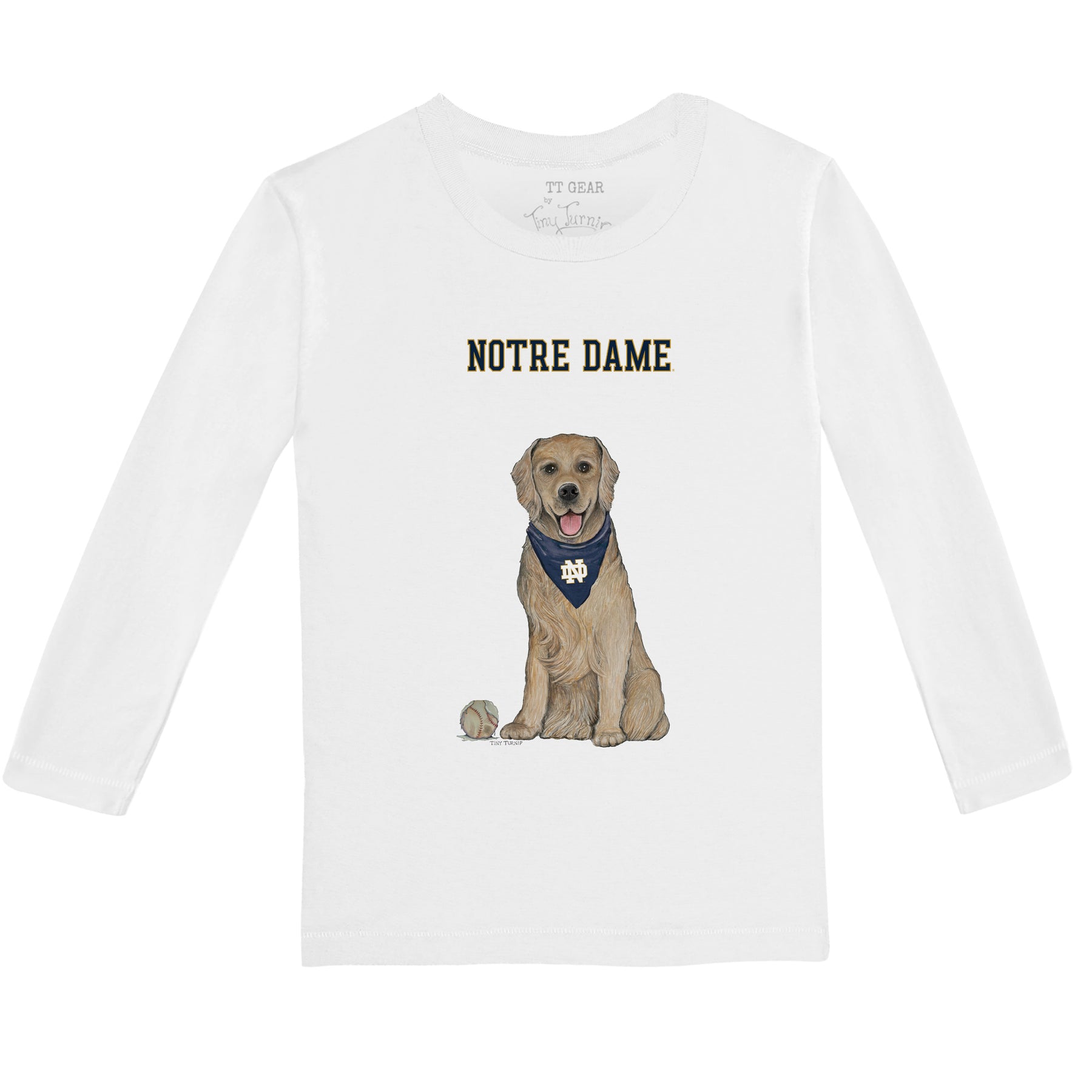 Notre Dame Fighting Irish Golden Retriever Long-Sleeve Tee Shirt