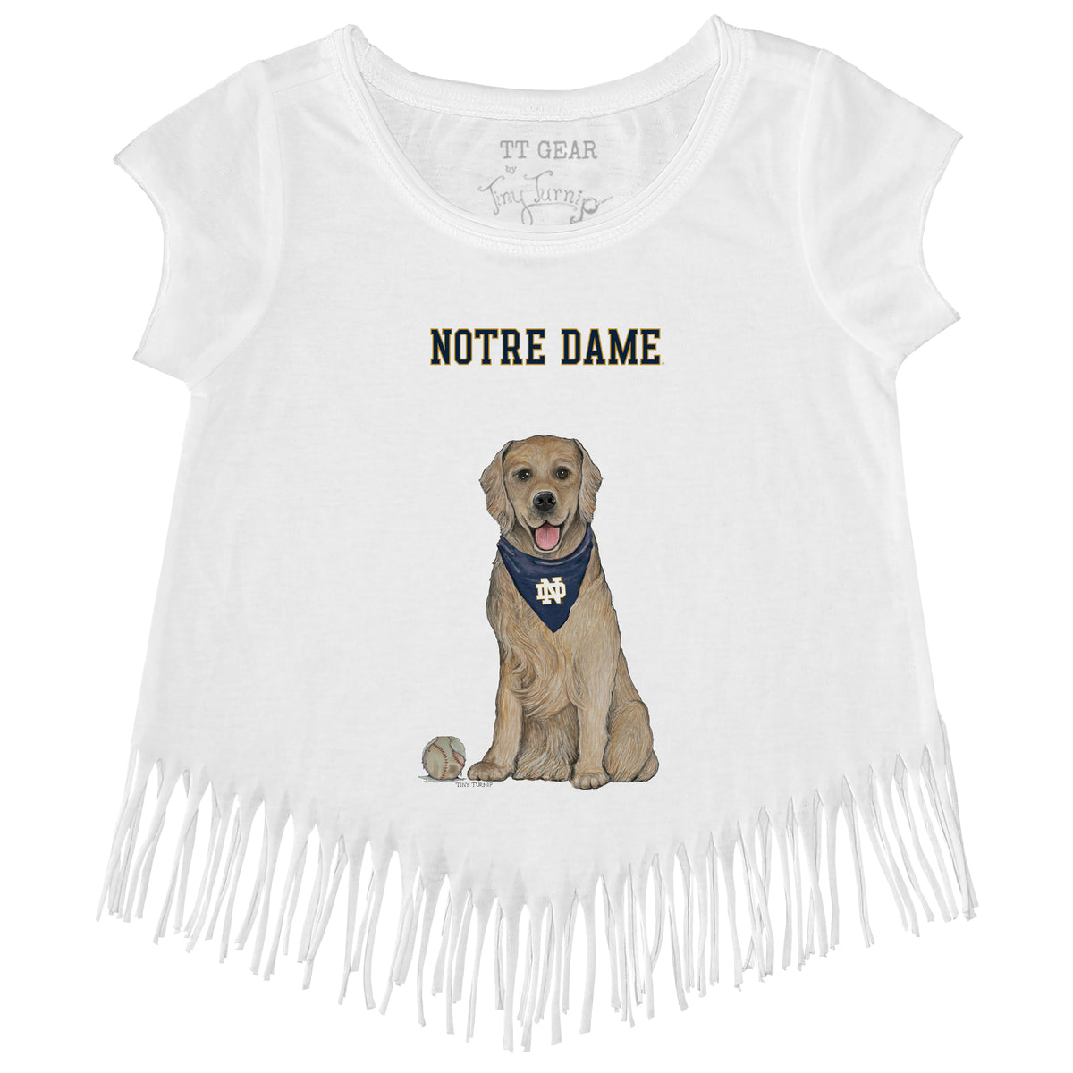 Notre Dame Fighting Irish Golden Retriever Fringe Tee