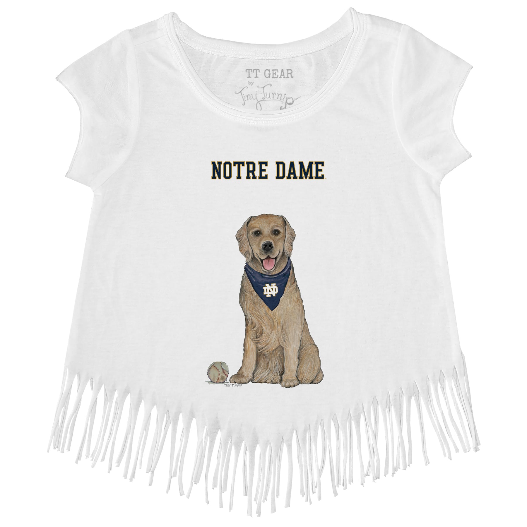 Notre Dame Fighting Irish Golden Retriever Fringe Tee