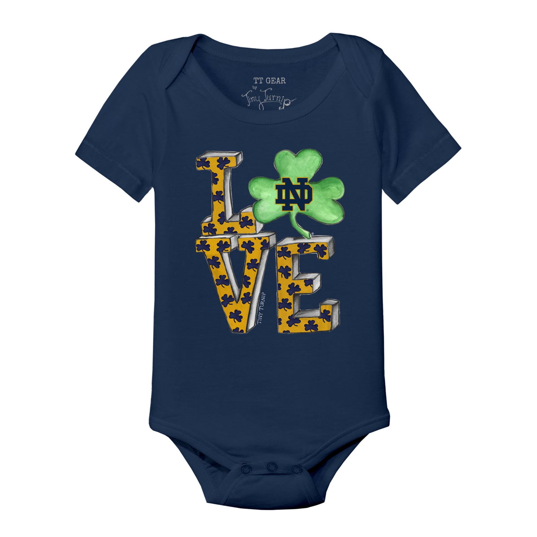 Notre Dame Fighting Irish Love Short Sleeve Snapper