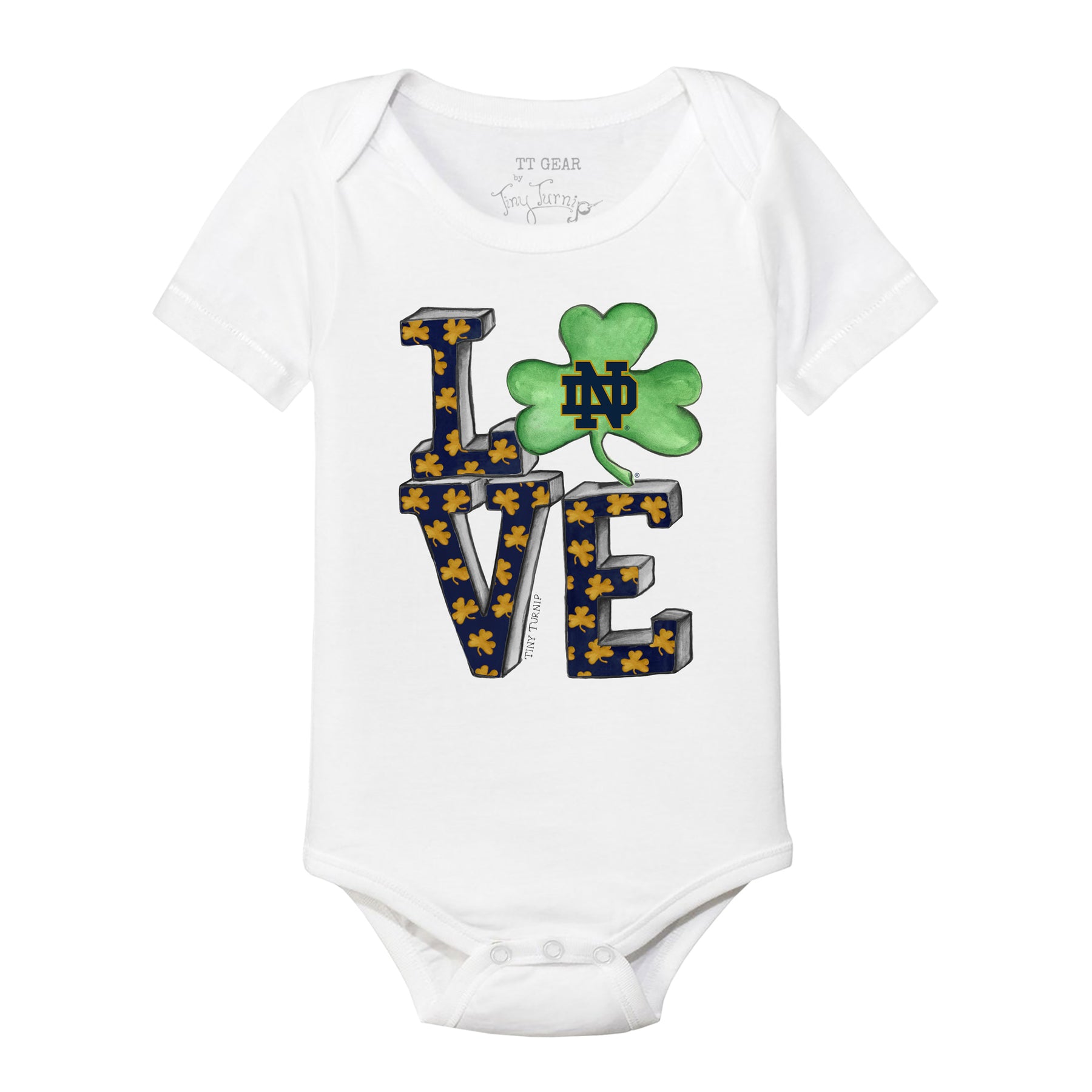 Notre Dame Fighting Irish Love Short Sleeve Snapper