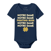 Notre Dame Fighting Irish Stacked Short Sleeve Snapper