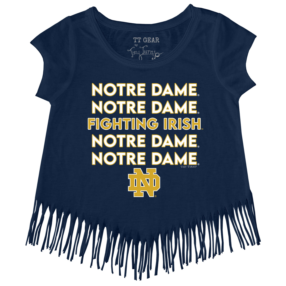 Notre Dame Fighting Irish Stacked Fringe Tee
