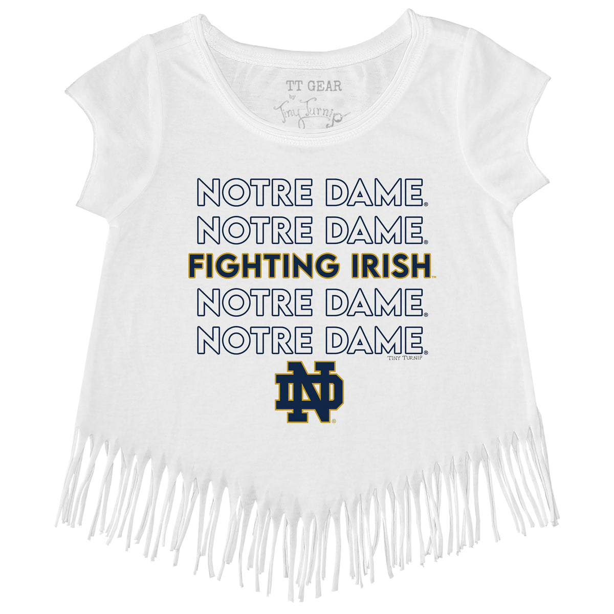 Notre Dame Fighting Irish Stacked Fringe Tee
