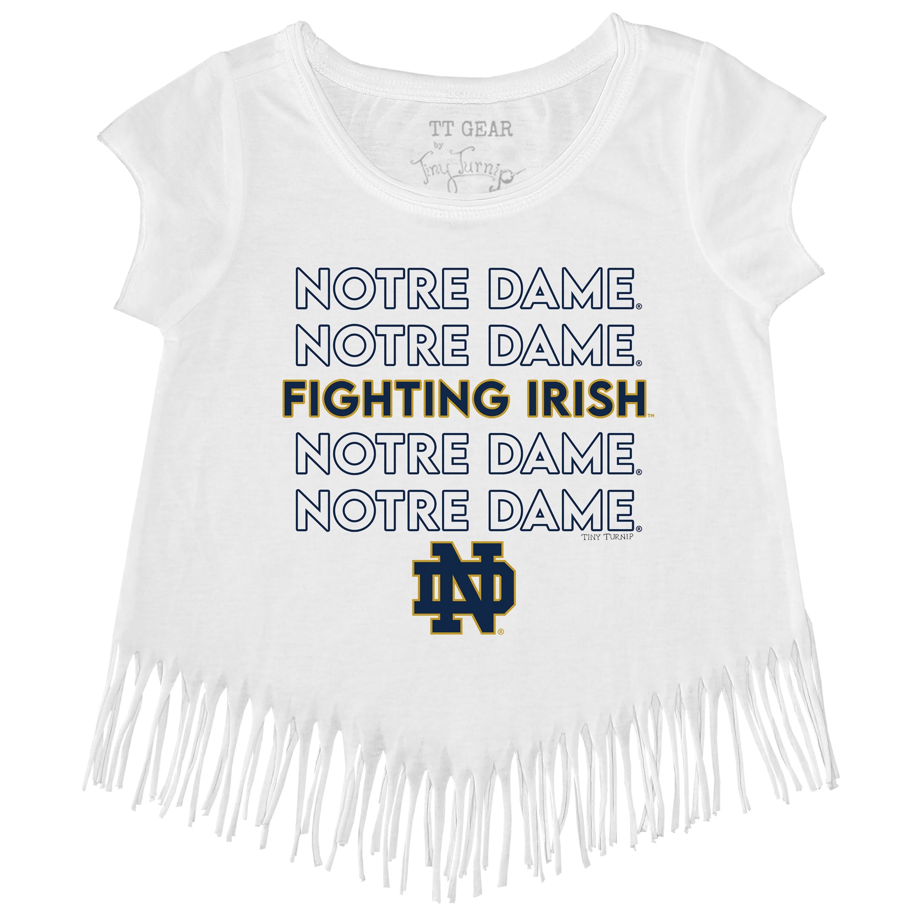 Notre Dame Fighting Irish Stacked Fringe Tee