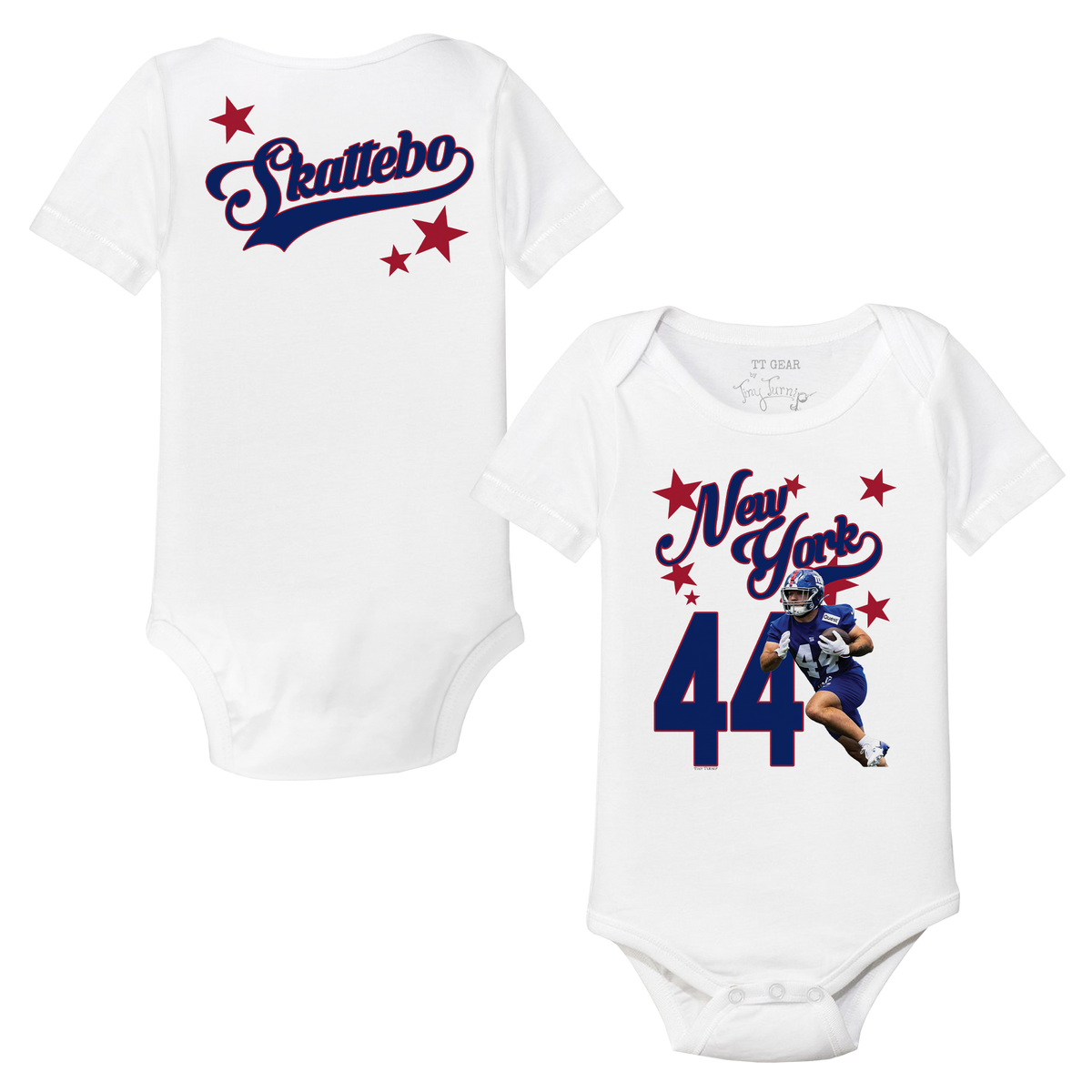 VIP Football: Photo Stars w/ Name, Number - Short Sleeve Snapper (Copy) - Tiny Turnip