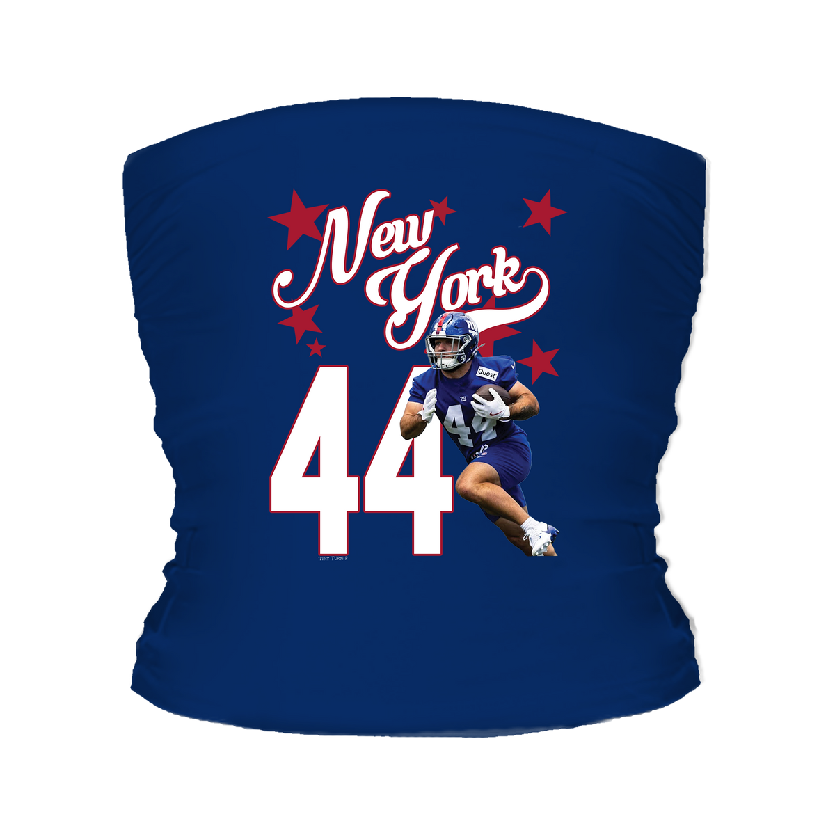 VIP Football: Photo Stars w/ Name, Number - Tube Top - Tiny Turnip