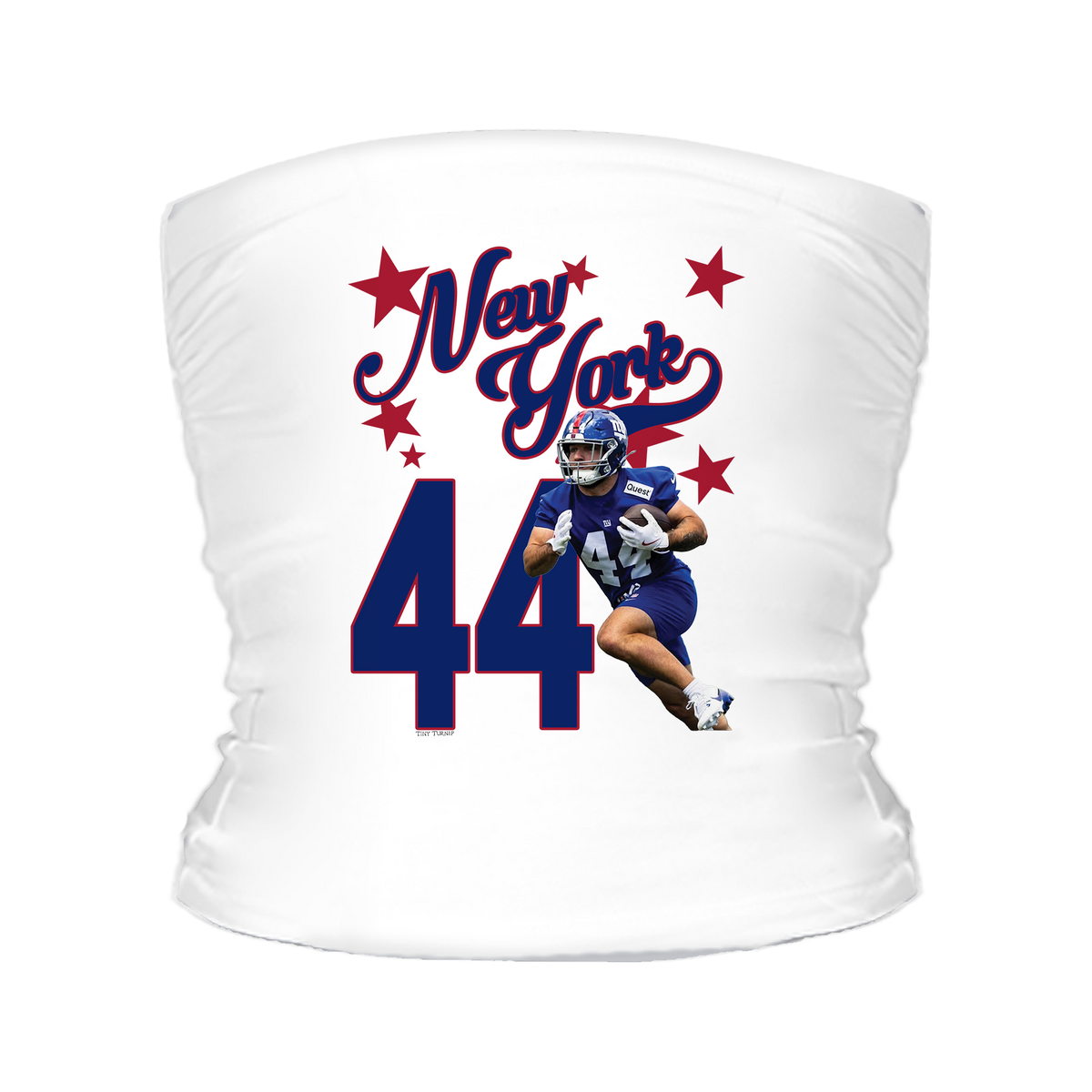 VIP Football: Photo Stars w/ Name, Number - Tube Top - Tiny Turnip