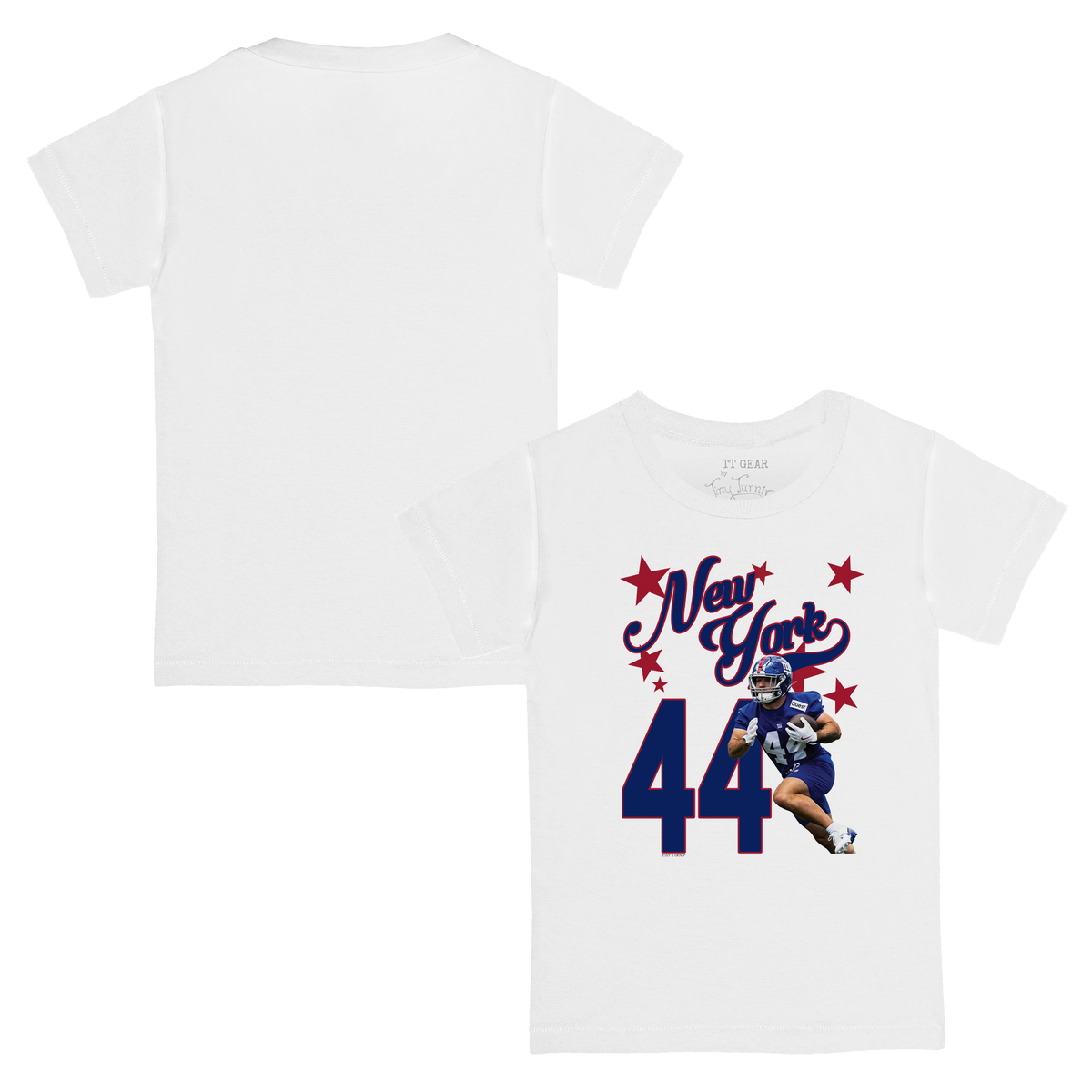 VIP Football: Photo Stars w/ Name, Number - Kid's Tee Shirt - Tiny Turnip