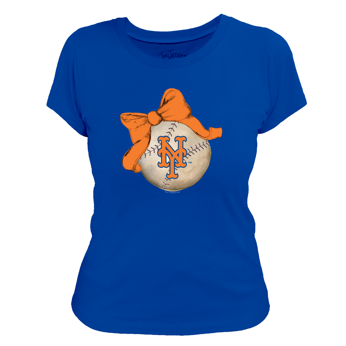New York Mets Baseball Bow Tee Shirt