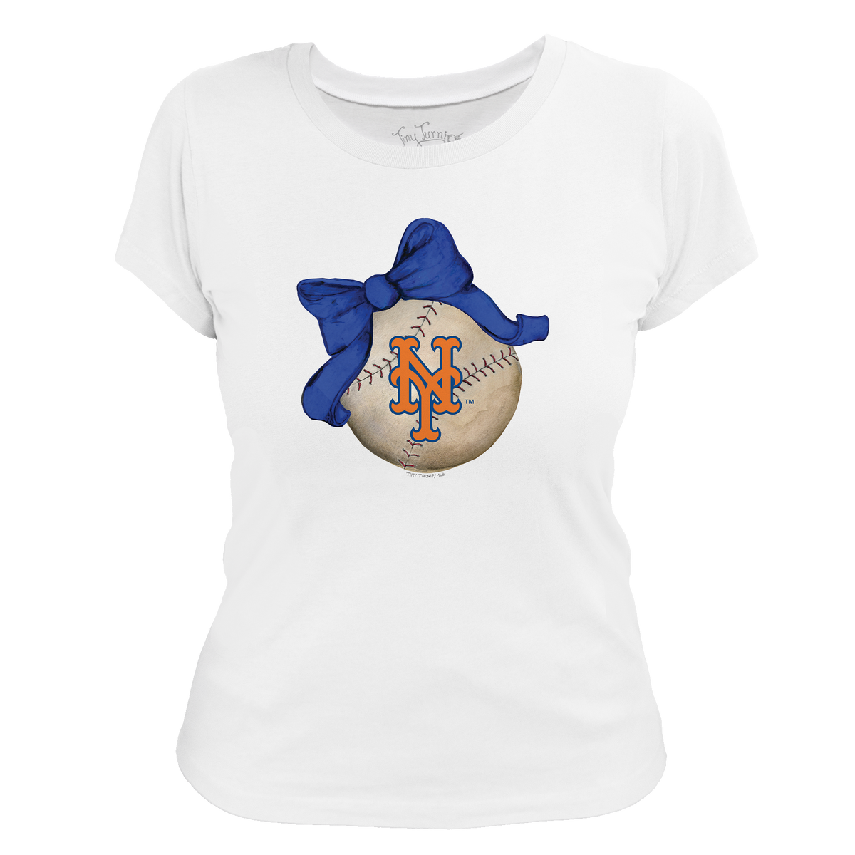 New York Mets Baseball Bow Tee Shirt