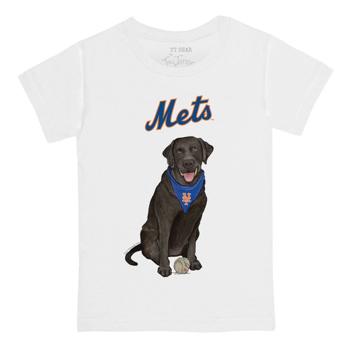 New York Mets Black Labrador Retriever Tee Shirt