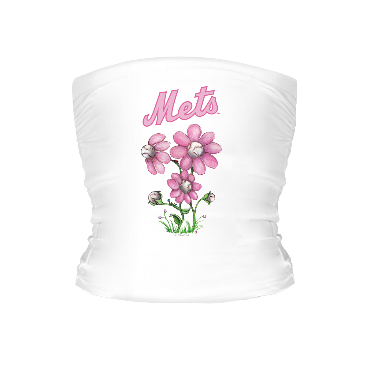 New York Mets Blooming Baseball Tube Top - Tiny Turnip