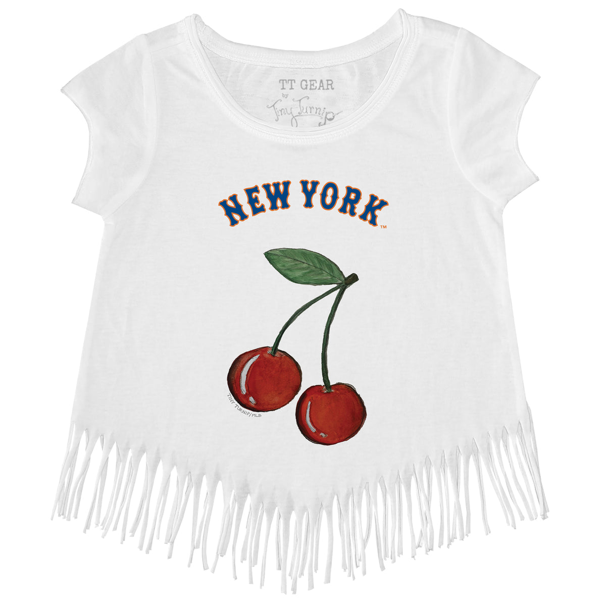 New York Mets Cherry Fringe Tee