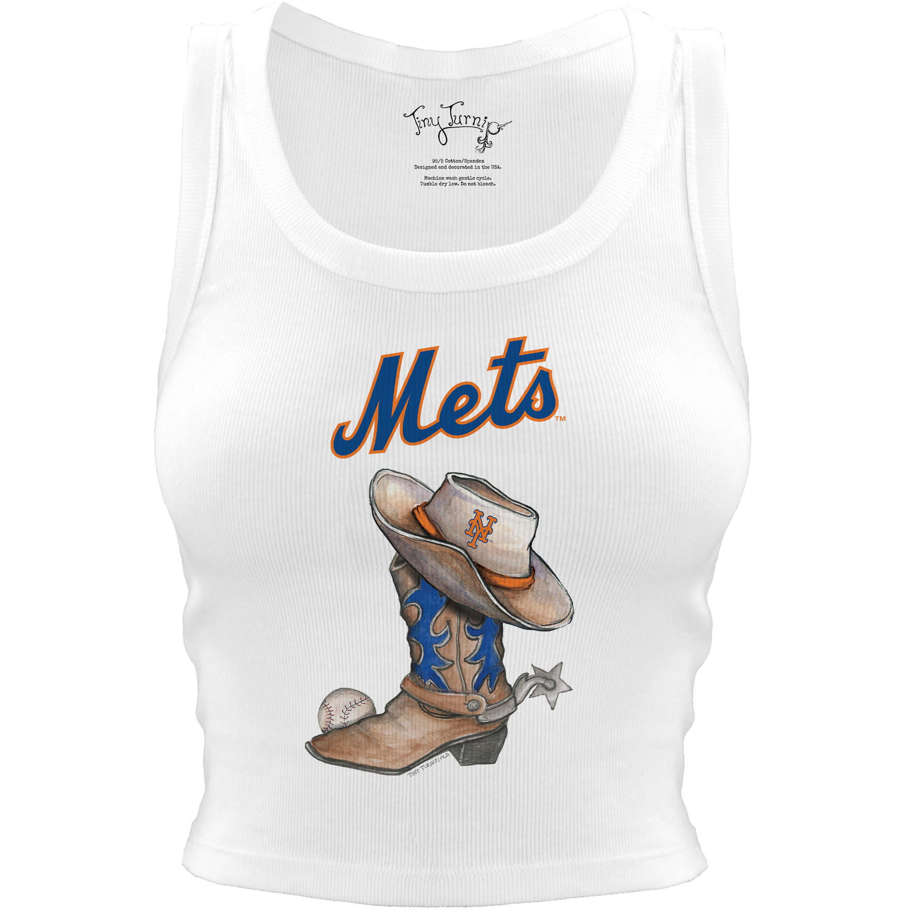 New York Mets Cowboy Boot Crop Tank