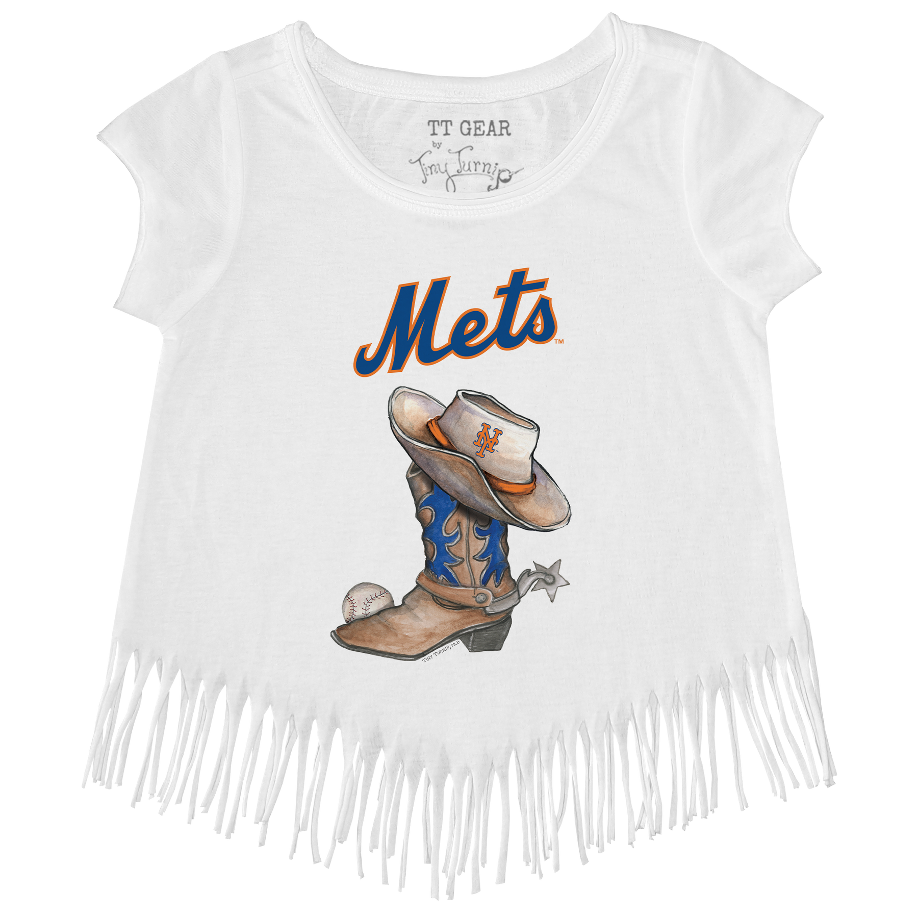 New York Mets Cowboy Boot Fringe Tee