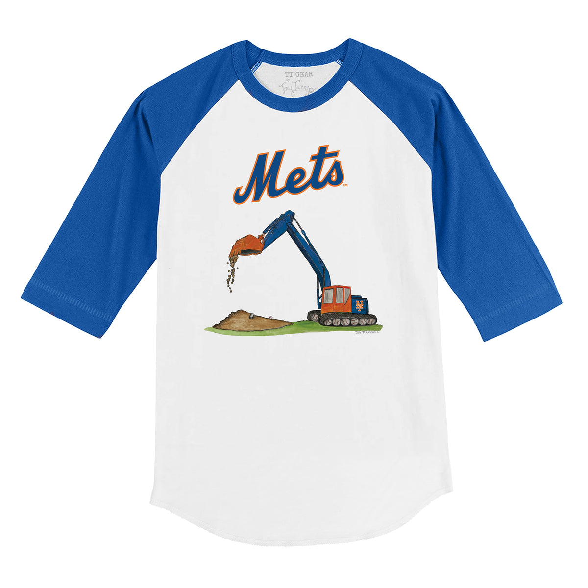 New York Mets Excavator 3/4 Royal Blue Sleeve Raglan
