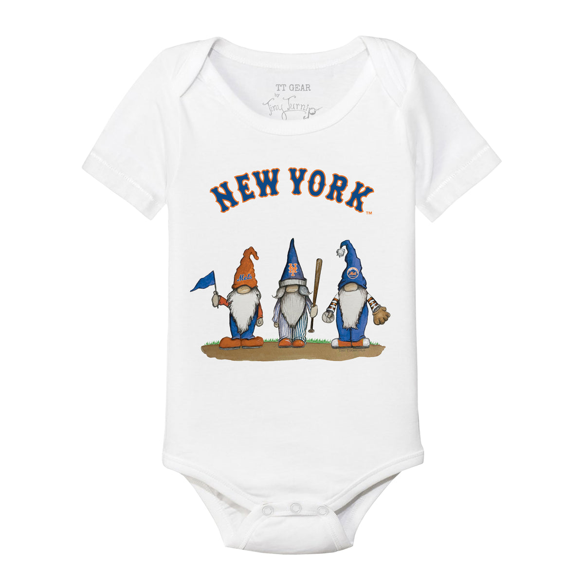 New York Mets Gnomes Short Sleeve Snapper