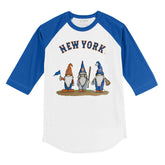 New York Mets Gnomes 3/4 Royal Blue Sleeve Raglan