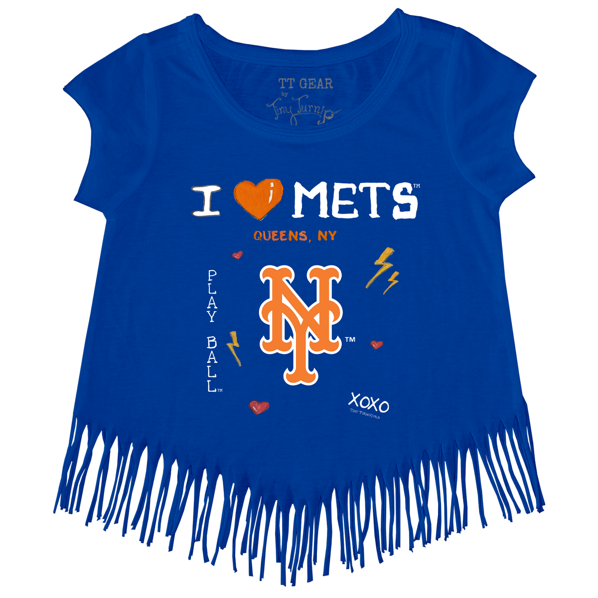 I Heart Mets Fringe Tee - Tiny Turnip