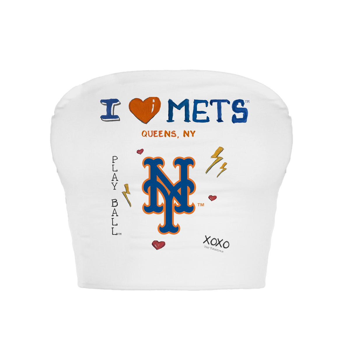 New York Mets I Heart Mets Crop Tube Top