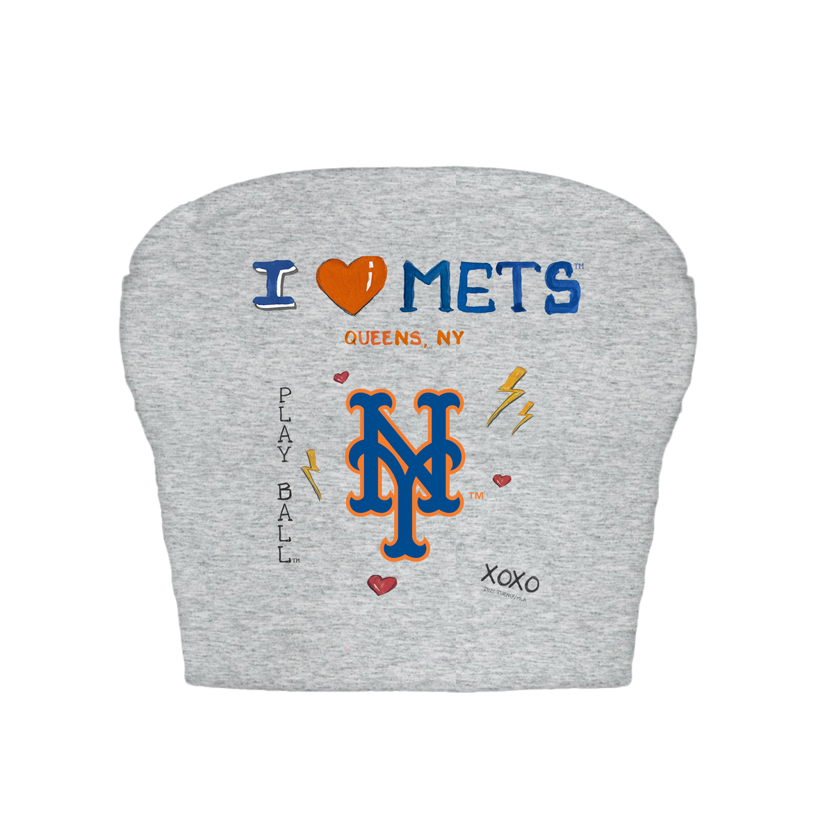New York Mets I Heart Mets Crop Tube Top