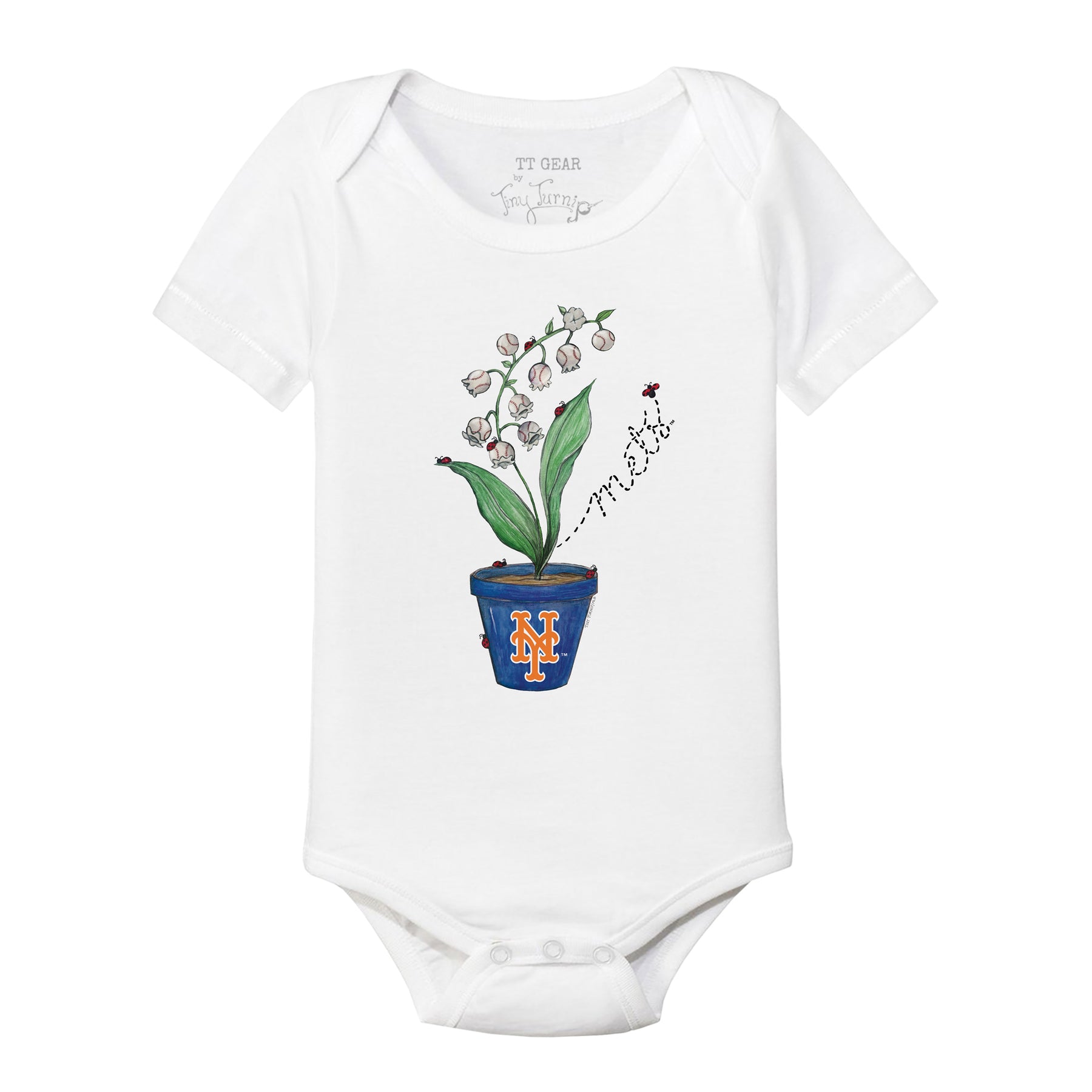 New York Mets Ladybug Short Sleeve Snapper