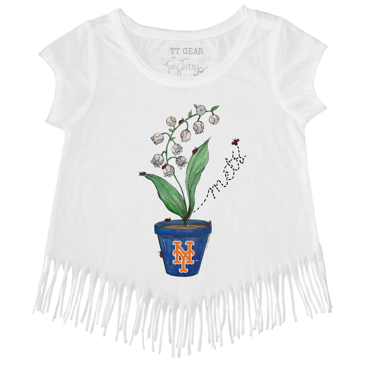 New York Mets Ladybug Fringe Tee