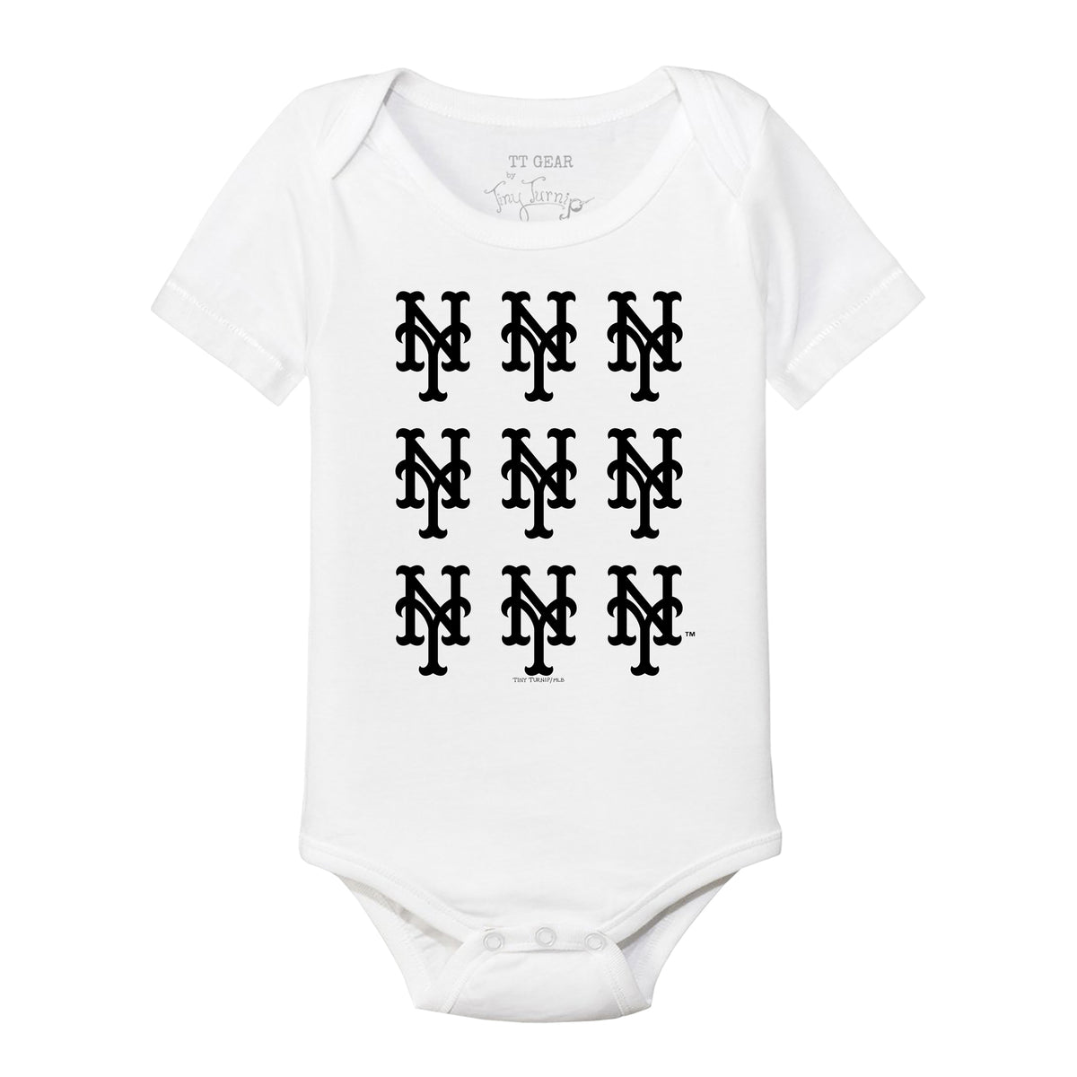 New York Mets Logo Grid Short Sleeve Snapper