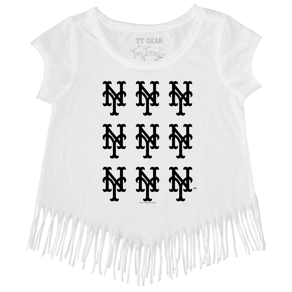 New York Mets Logo Grid Fringe Tee