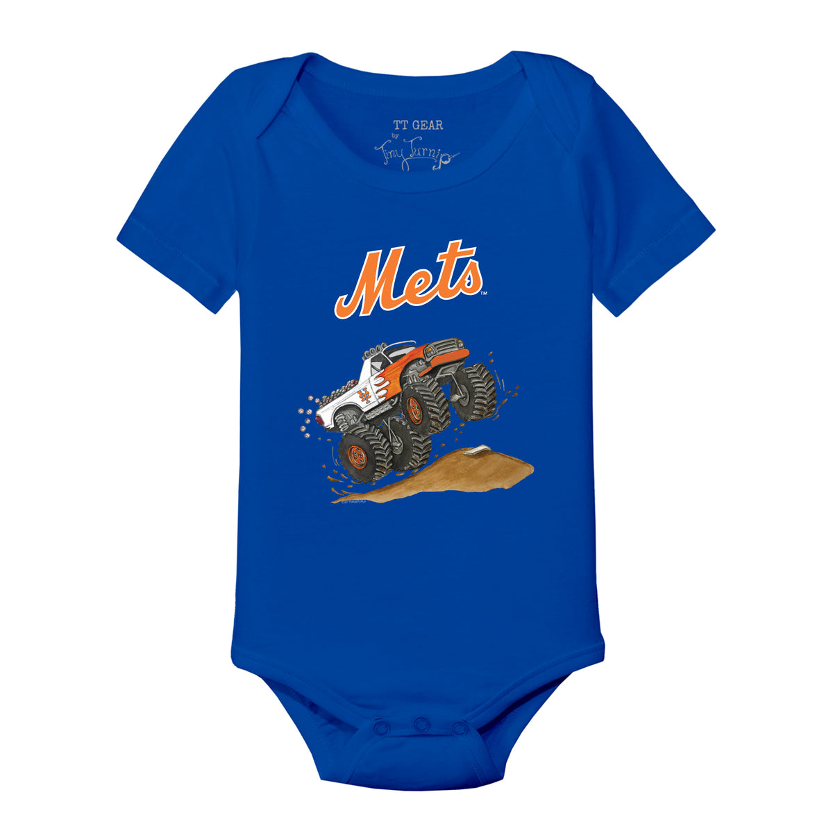 New York Mets Monster Truck Short Sleeve Snapper