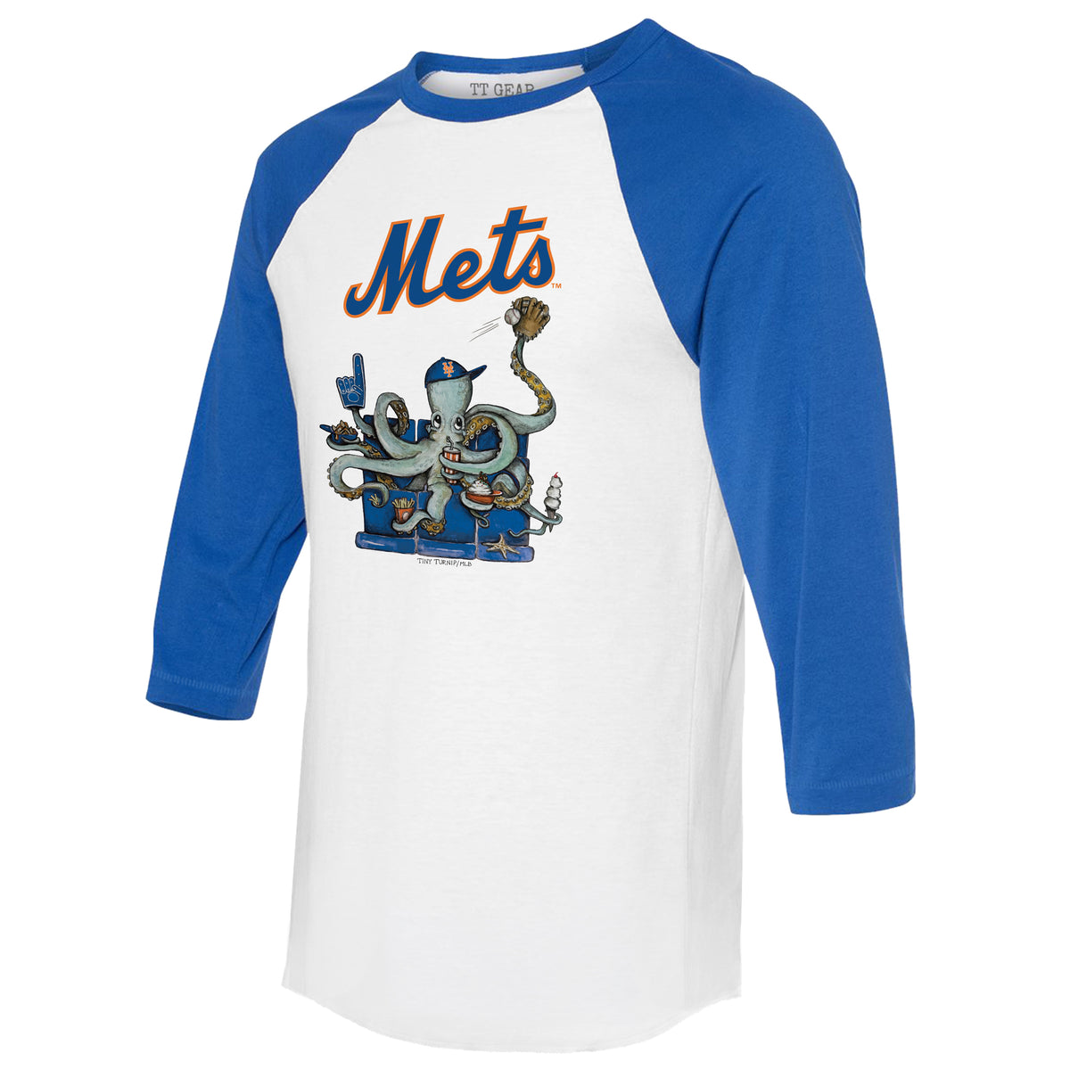 New York Mets Octopus 3/4 Royal Blue Sleeve Raglan