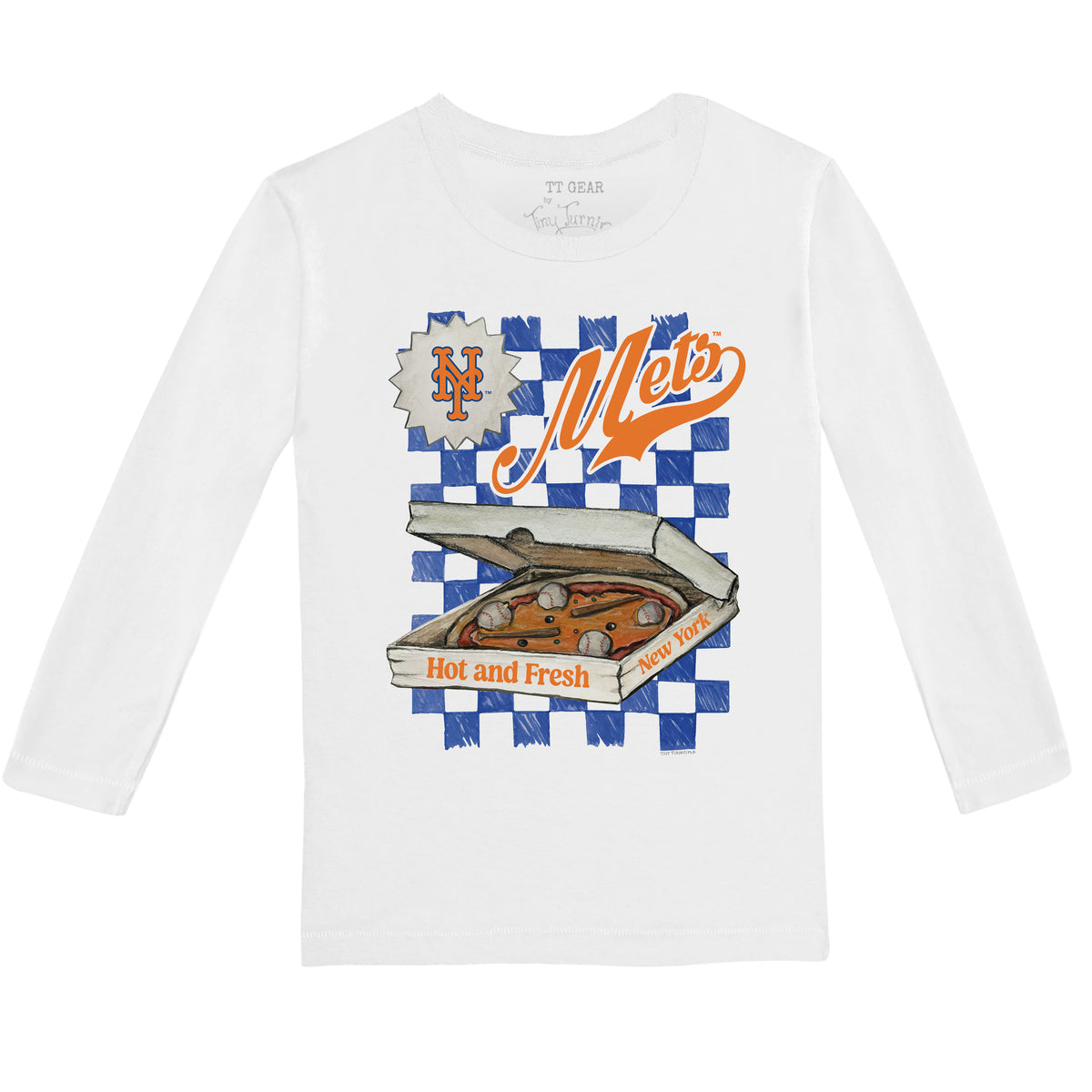 New York Mets Pizza Long-Sleeve Tee Shirt