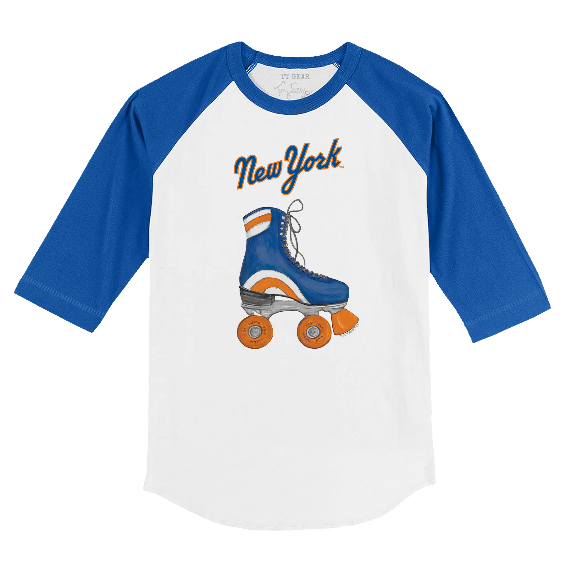 New York Mets Retro Skate 3/4 Royal Blue Sleeve Raglan