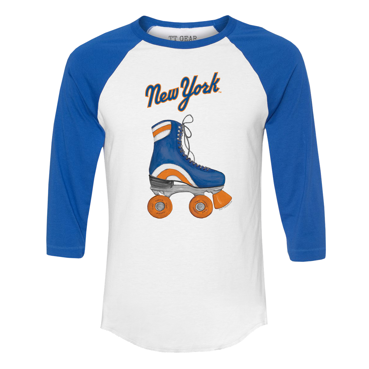 New York Mets Retro Skate 3/4 Royal Blue Sleeve Raglan