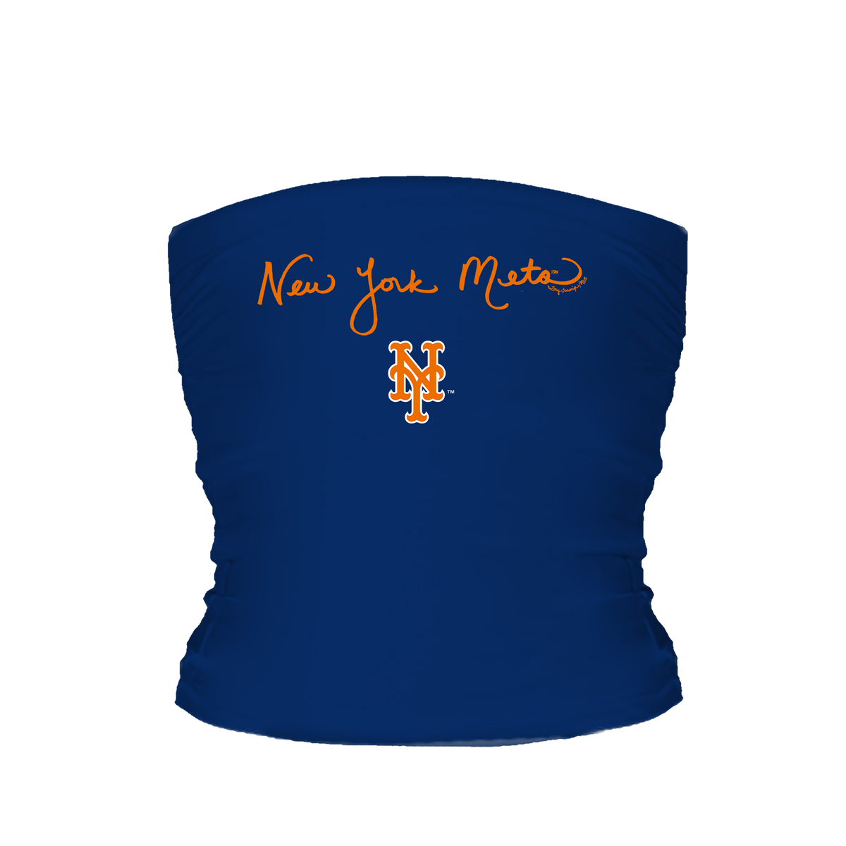 New York Mets Logo Script Tube Top - Tiny Turnip