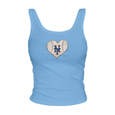 New York Mets Baseball Heart Ribbed Tank