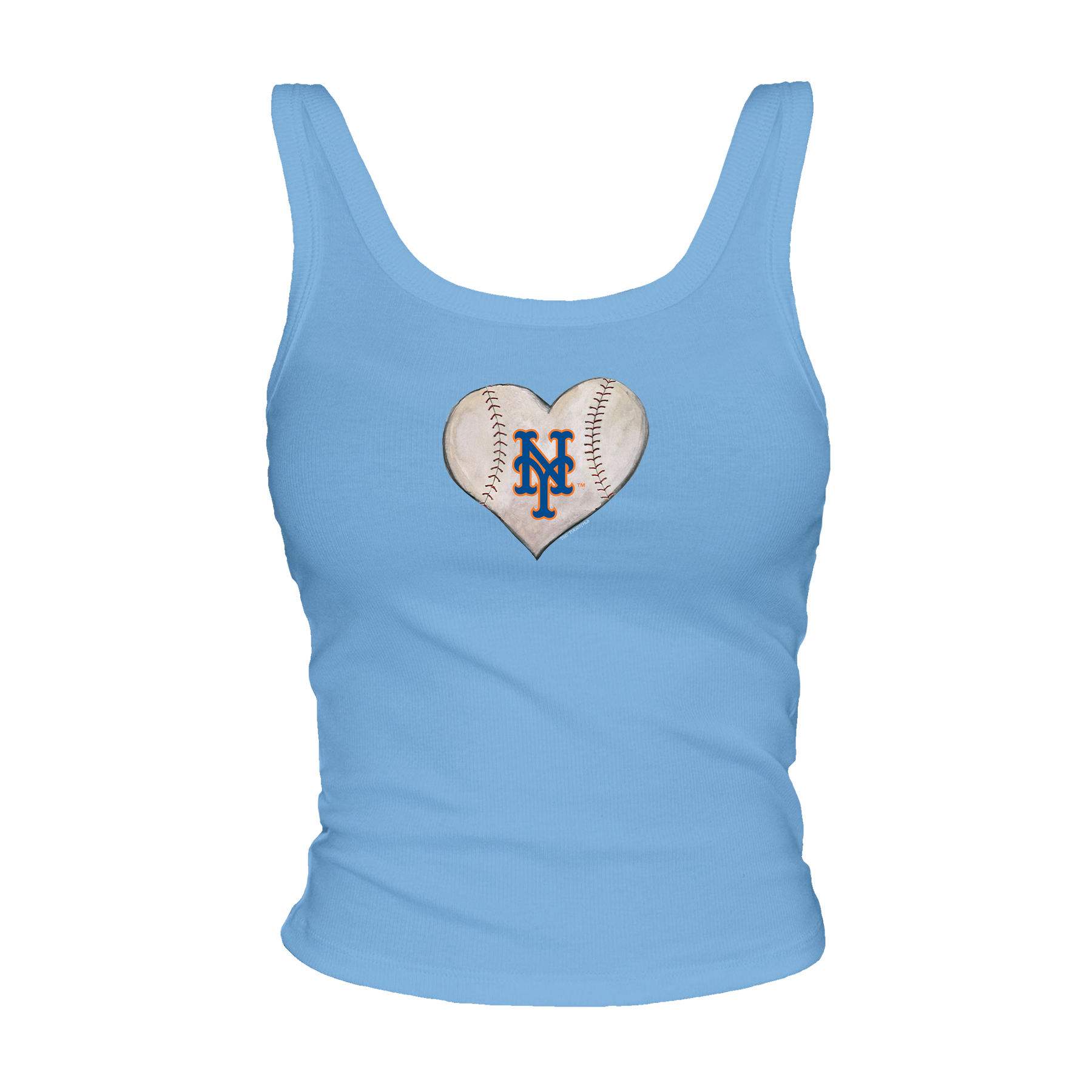 New York Mets Baseball Heart Ribbed Tank