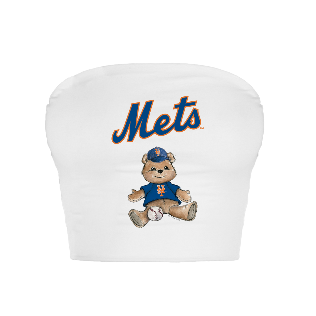 New York Mets Teddy Crop Tube Top