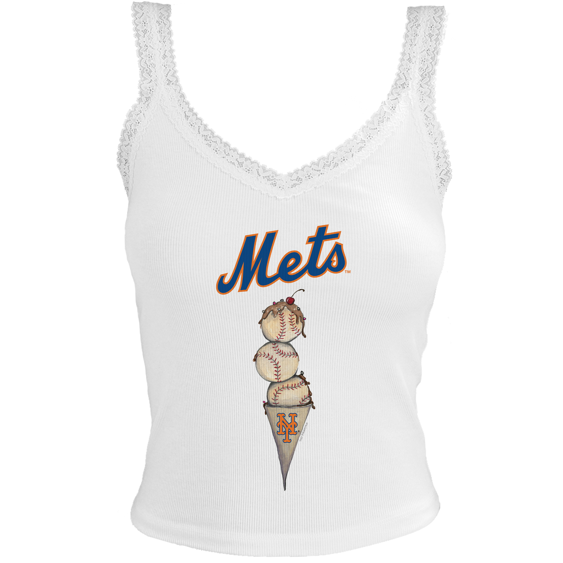 New York Mets Triple Scoop Lace Tank