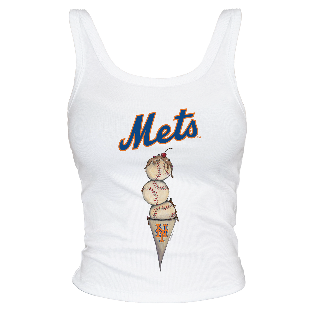 New York Mets Triple Scoop Ribbed Tank