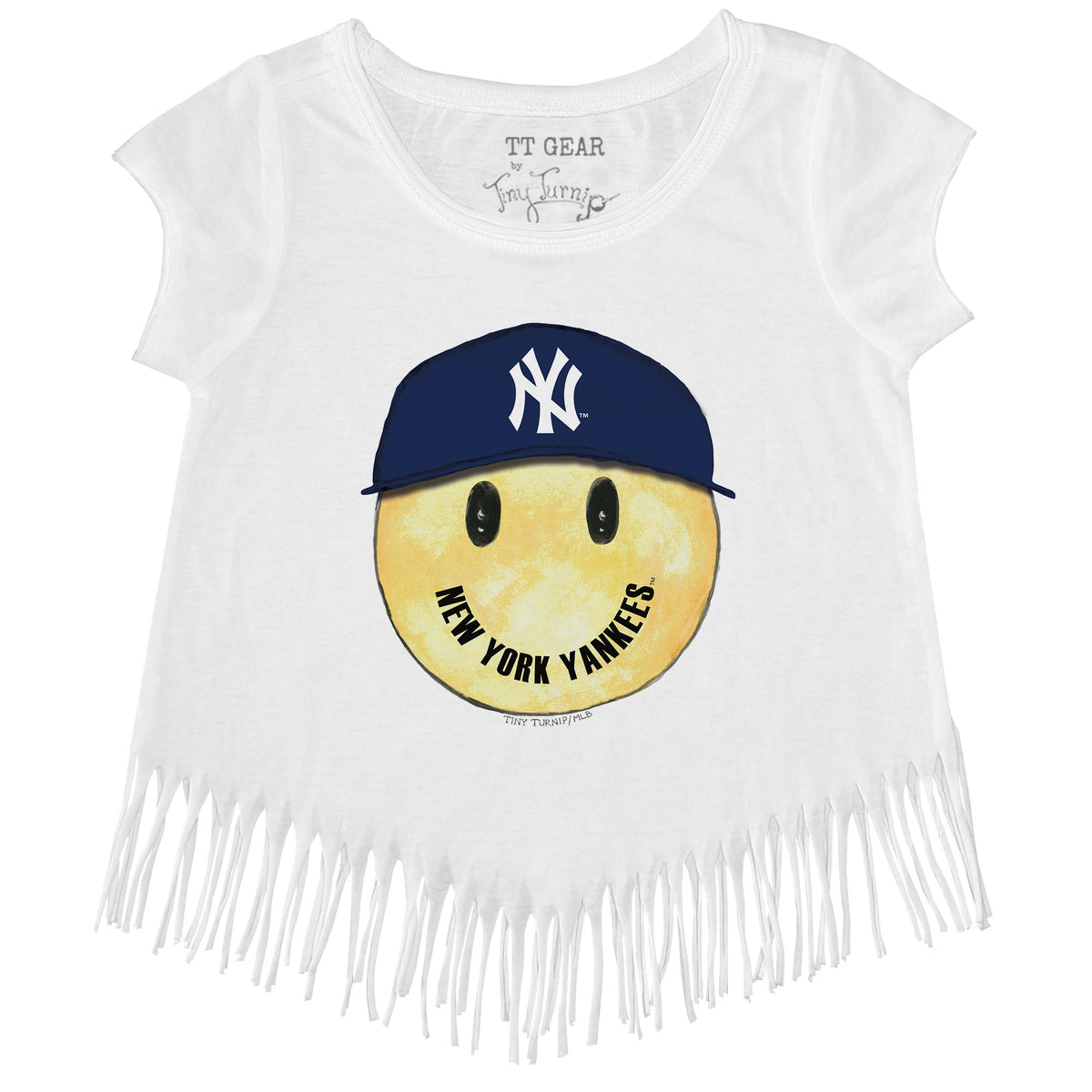 New York Yankees Smiley Fringe Tee